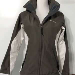 COLUMBIA PACKABLE WOMENS OUTDOOR OMNI-TECH  HOODED JACKET
